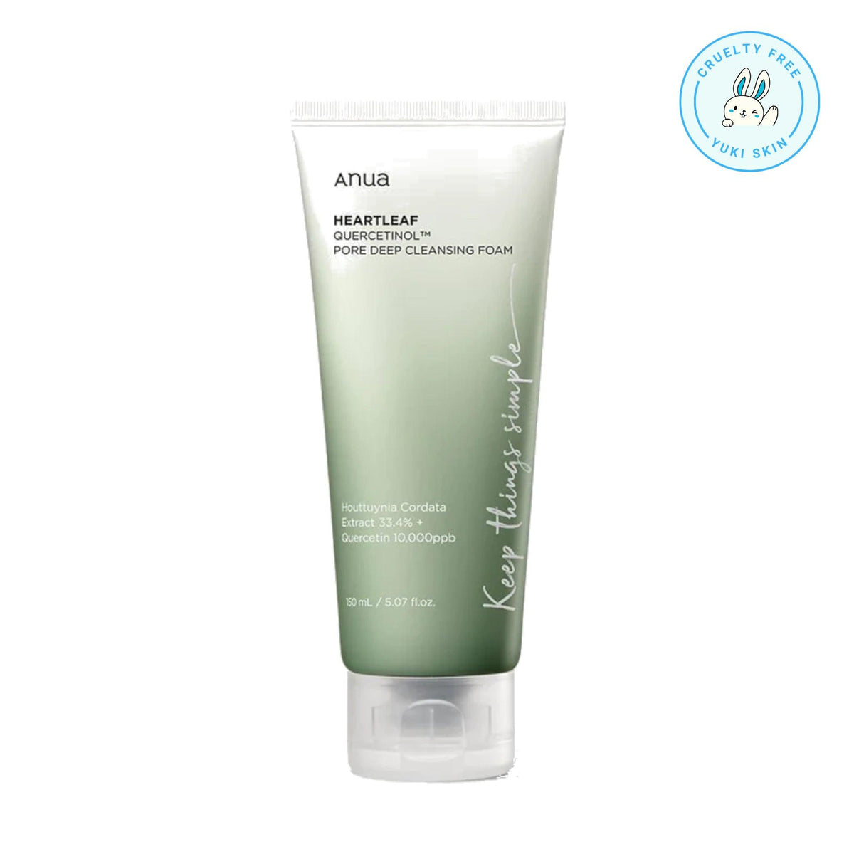 ANUA Heartleaf Quercetinol Pore Deep Cleansing Foam 150ml - Yuki Skin