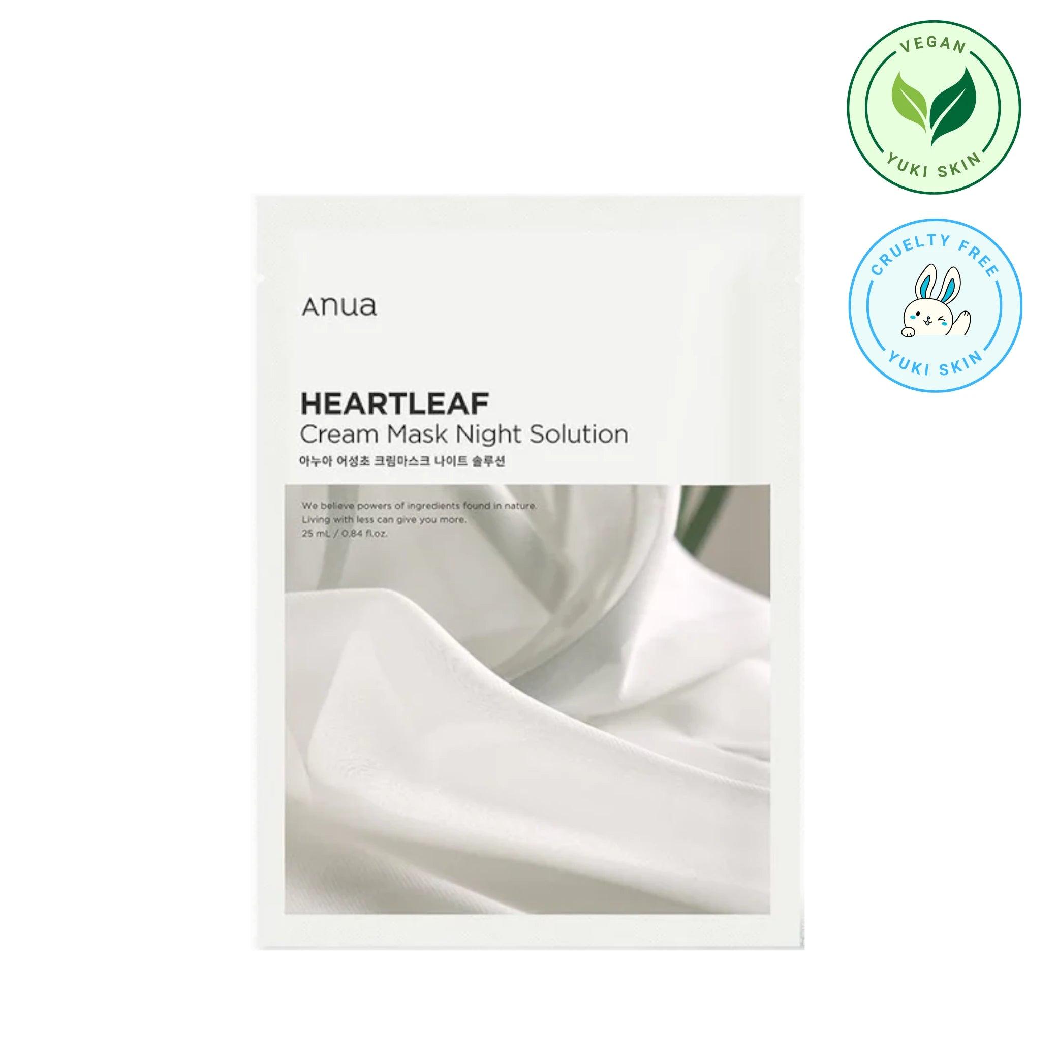 ANUA Heartleaf Cream Mask Night Solution 25ml - Yuki Skin