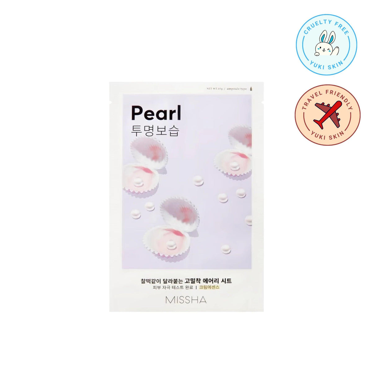 MISSHA Airy Fit Sheet Mask [Pearl] - Yuki Skin