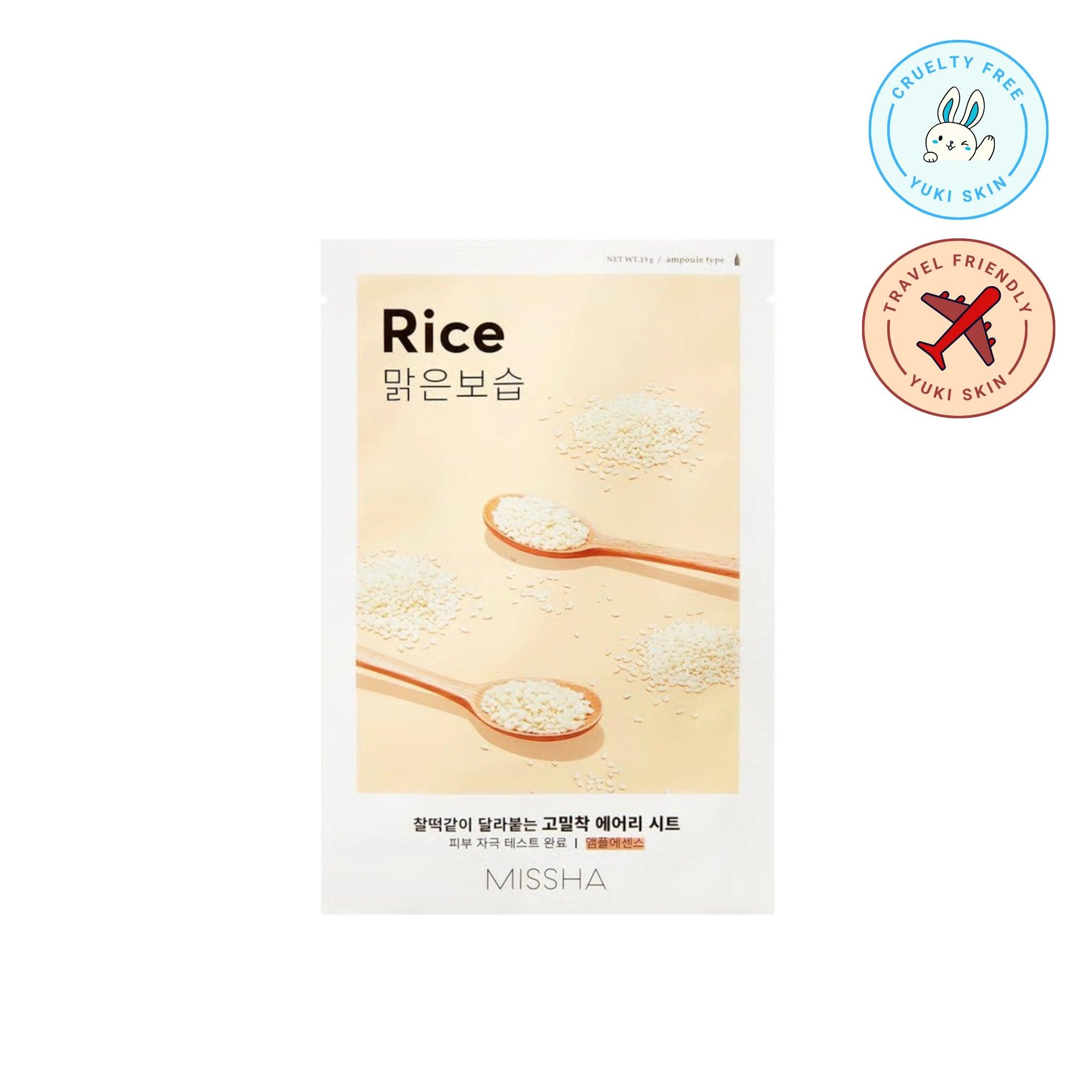 MISSHA Airy Fit Sheet Mask [Rice] - Yuki Skin