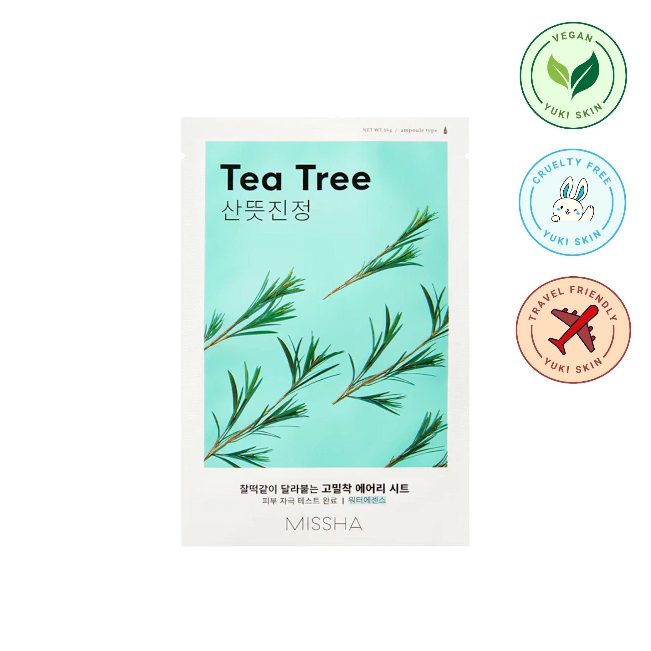 MISSHA Airy Fit Sheet Mask [Tea Tree] - Yuki Skin